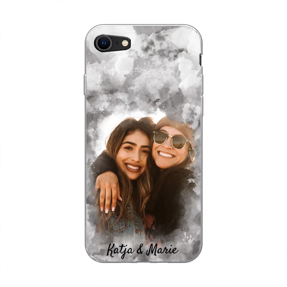 Jouw foto (waterverfstijl) - gepersonaliseerde telefoonhoesje