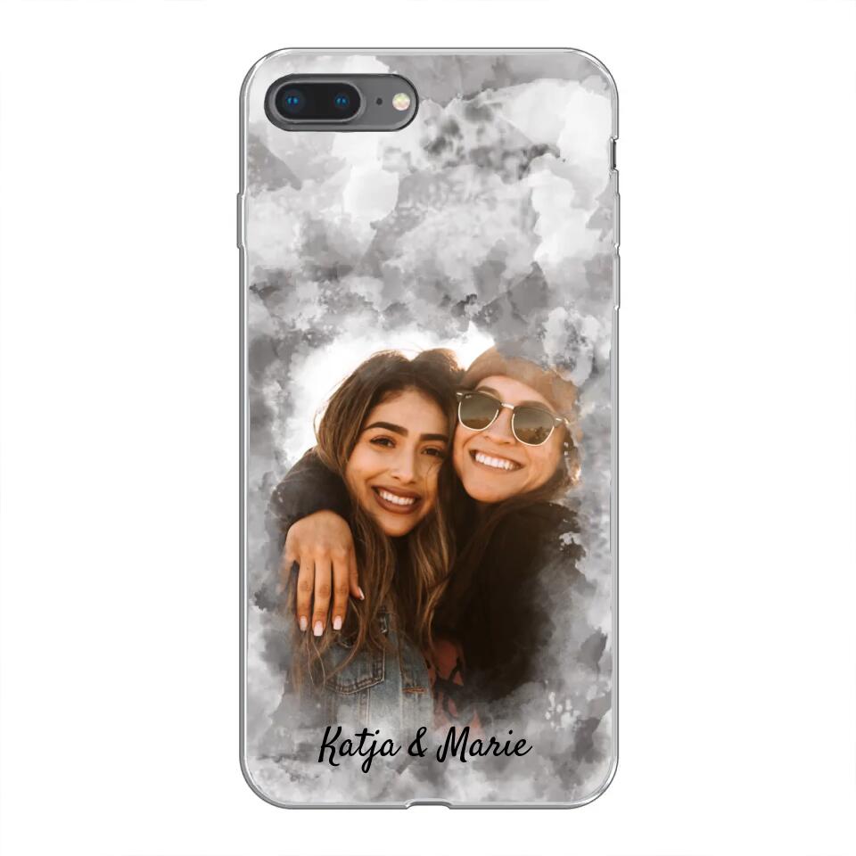 Jouw foto (waterverfstijl) - gepersonaliseerde telefoonhoesje