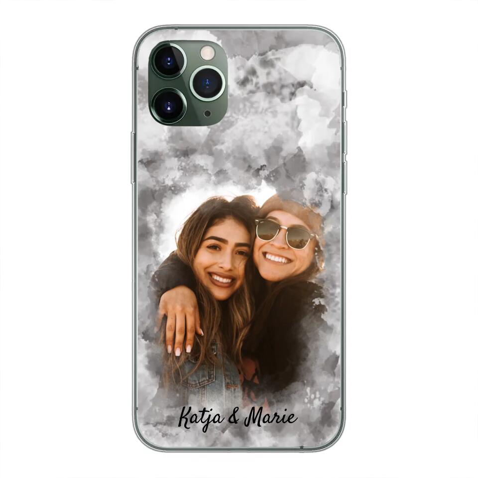 Jouw foto (waterverfstijl) - gepersonaliseerde telefoonhoesje