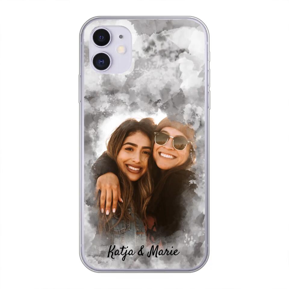 Jouw foto (waterverfstijl) - gepersonaliseerde telefoonhoesje