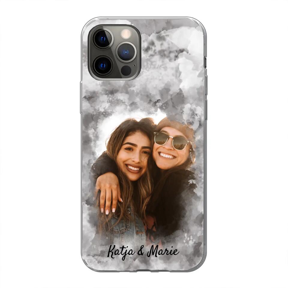 Jouw foto (waterverfstijl) - gepersonaliseerde telefoonhoesje