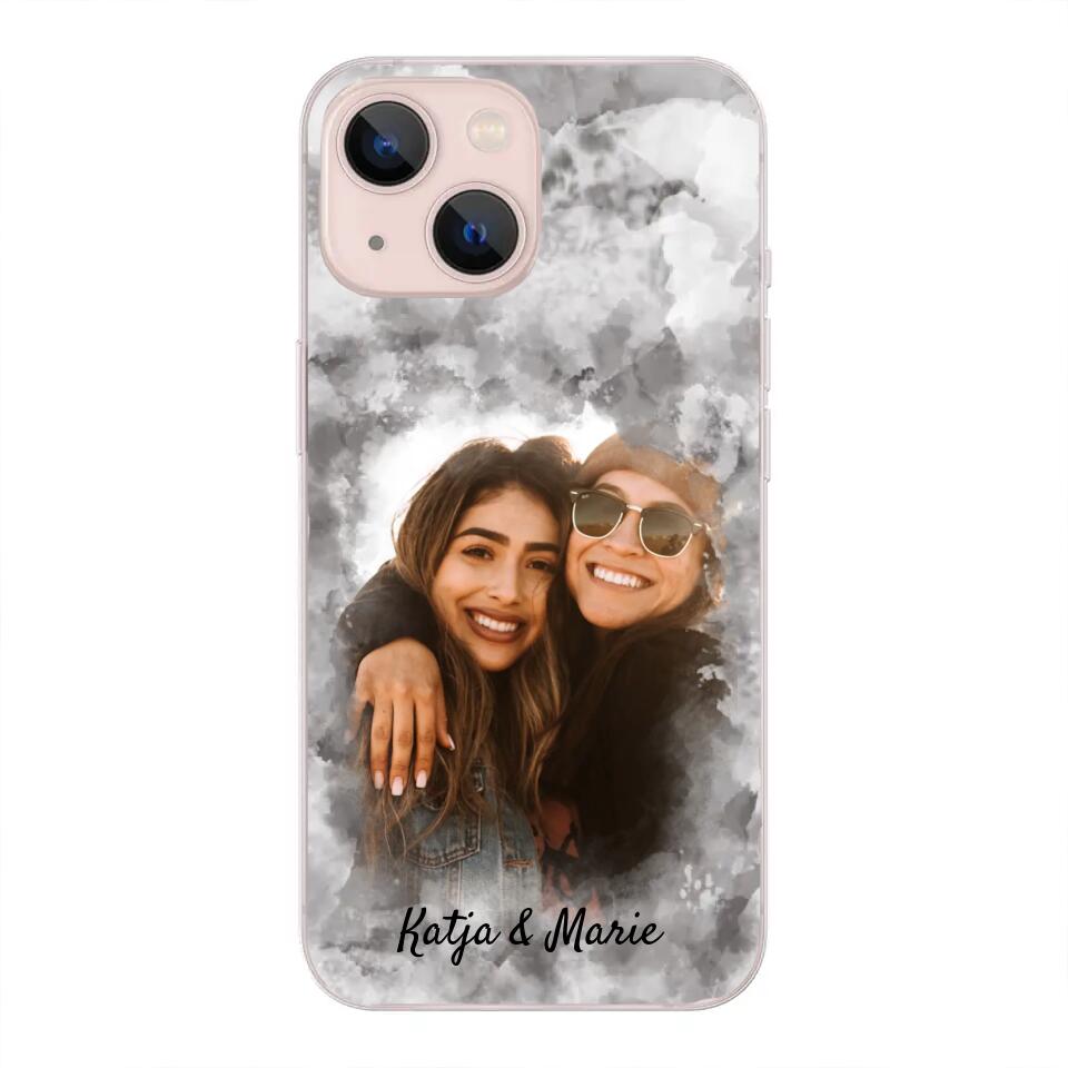 Jouw foto (waterverfstijl) - gepersonaliseerde telefoonhoesje