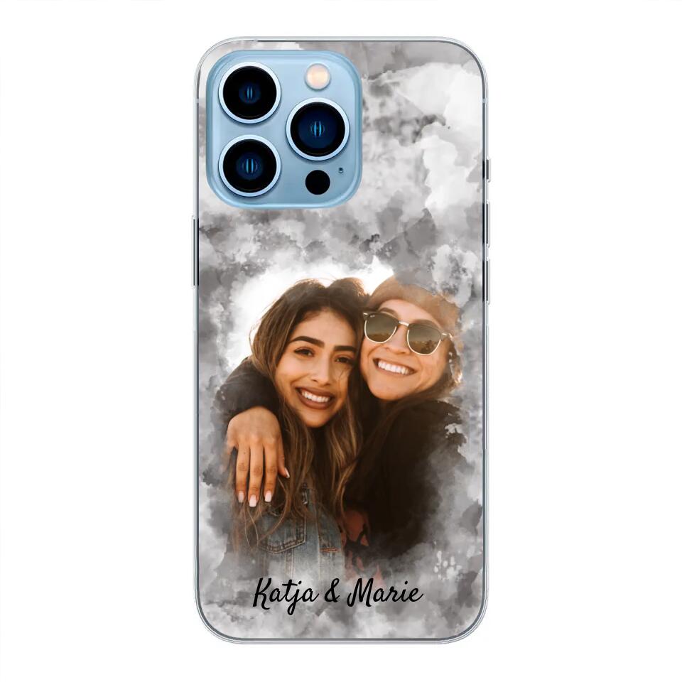 Jouw foto (waterverfstijl) - gepersonaliseerde telefoonhoesje