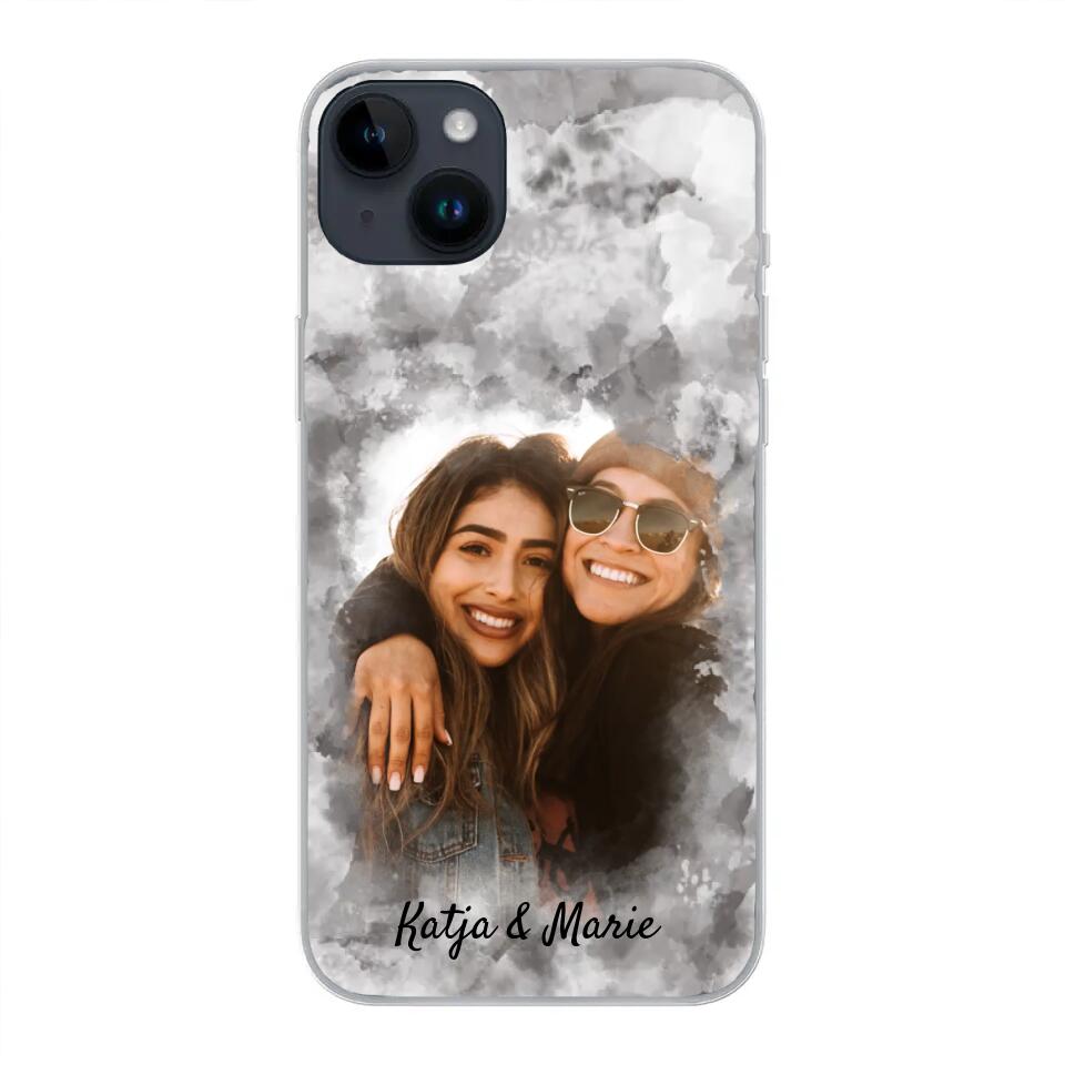 Jouw foto (waterverfstijl) - gepersonaliseerde telefoonhoesje