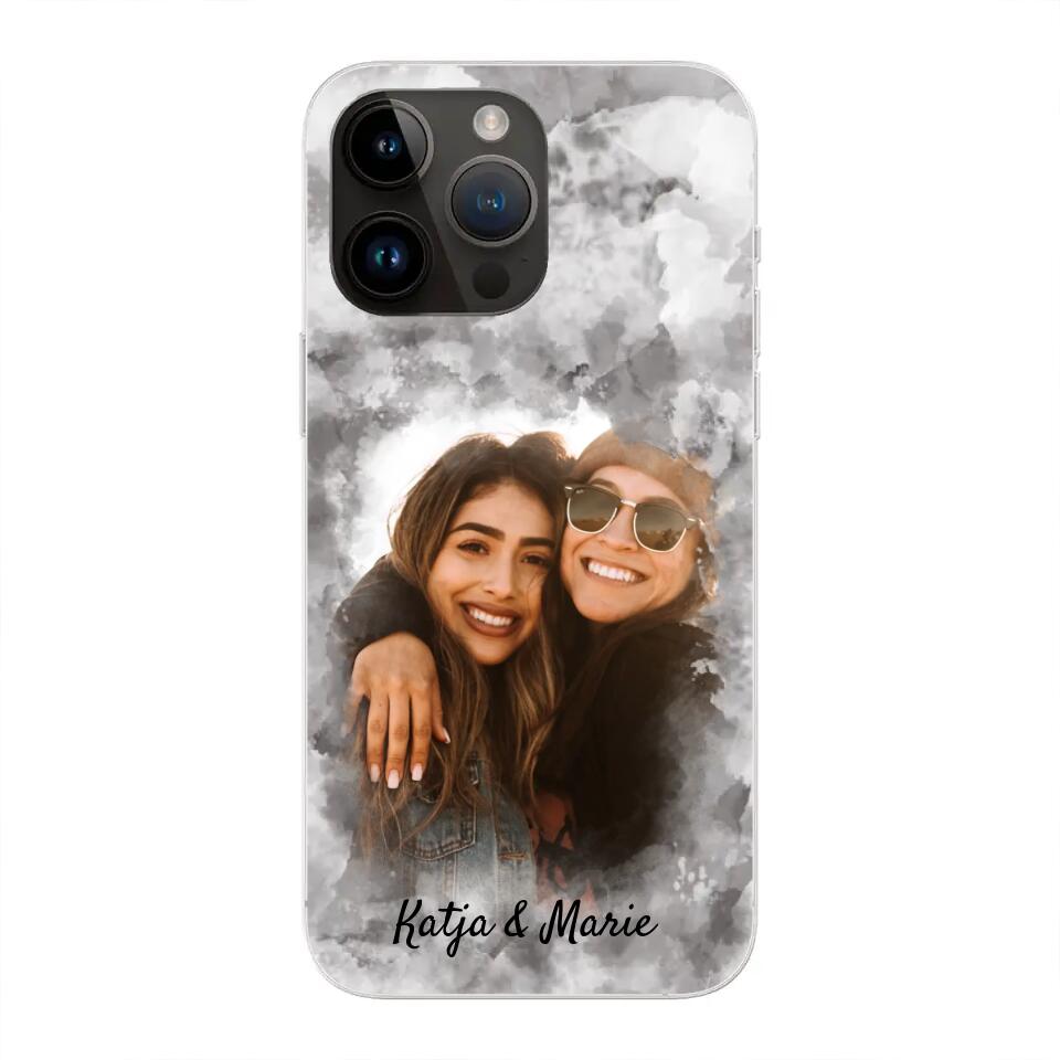 Jouw foto (waterverfstijl) - gepersonaliseerde telefoonhoesje