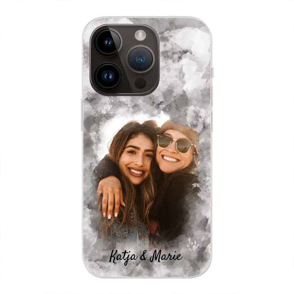 Jouw foto (waterverfstijl) - gepersonaliseerde telefoonhoesje