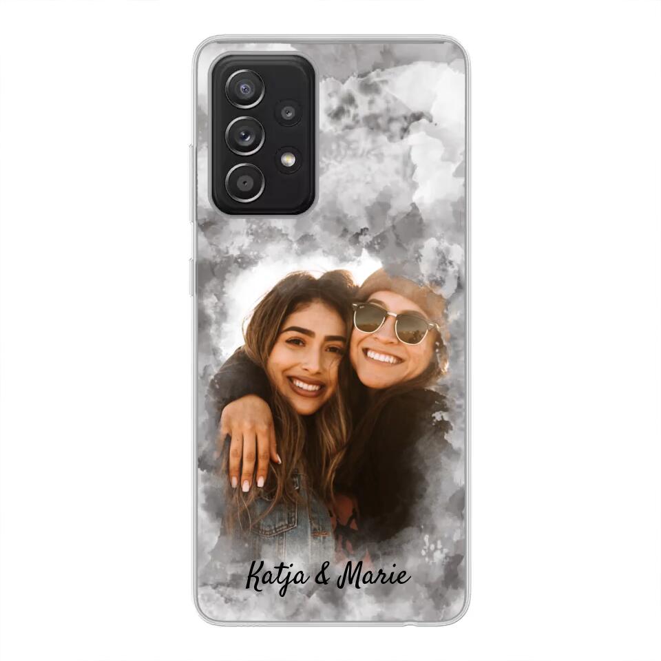 Jouw foto (waterverfstijl) - gepersonaliseerde telefoonhoesje