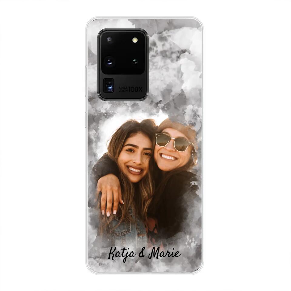 Jouw foto (waterverfstijl) - gepersonaliseerde telefoonhoesje
