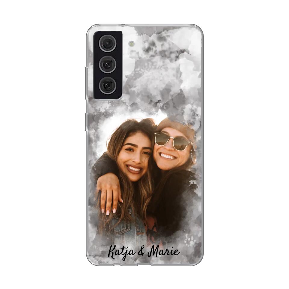 Jouw foto (waterverfstijl) - gepersonaliseerde telefoonhoesje
