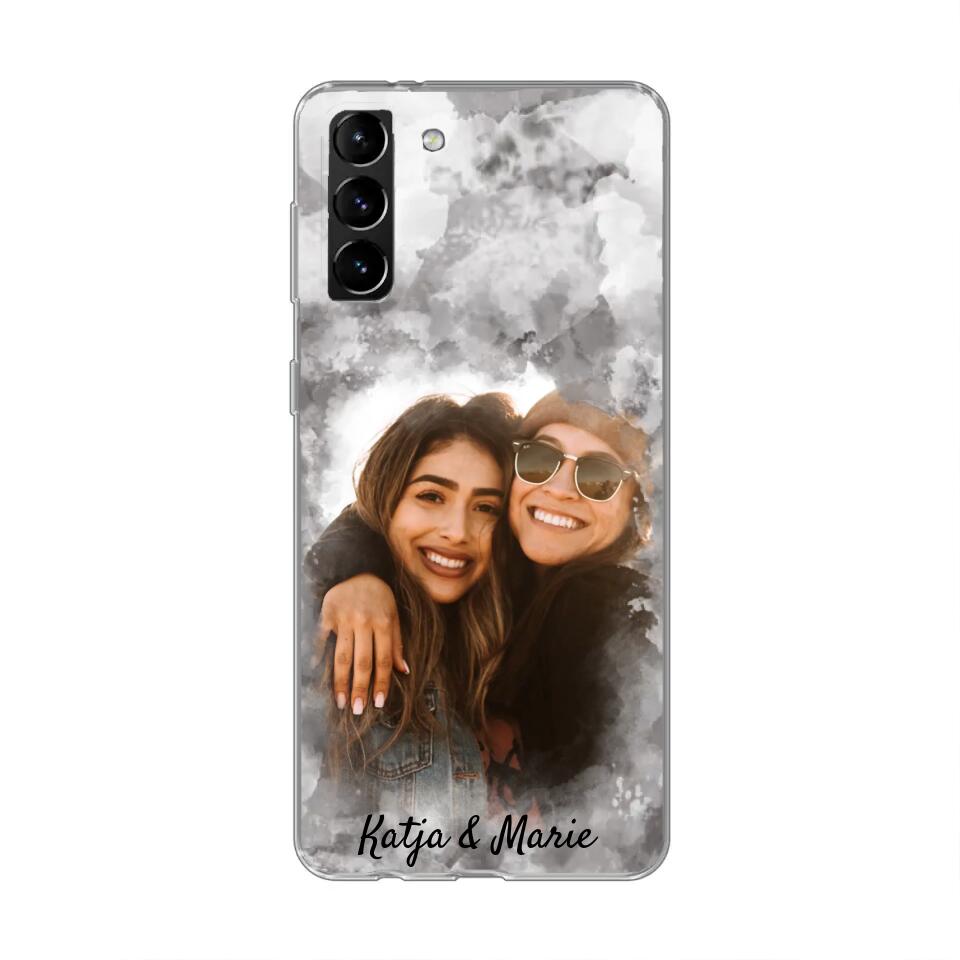 Jouw foto (waterverfstijl) - gepersonaliseerde telefoonhoesje
