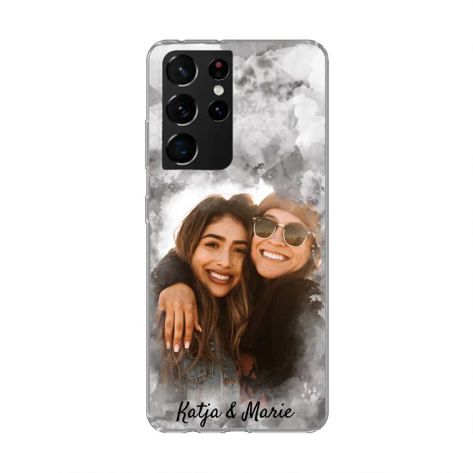 Jouw foto (waterverfstijl) - gepersonaliseerde telefoonhoesje