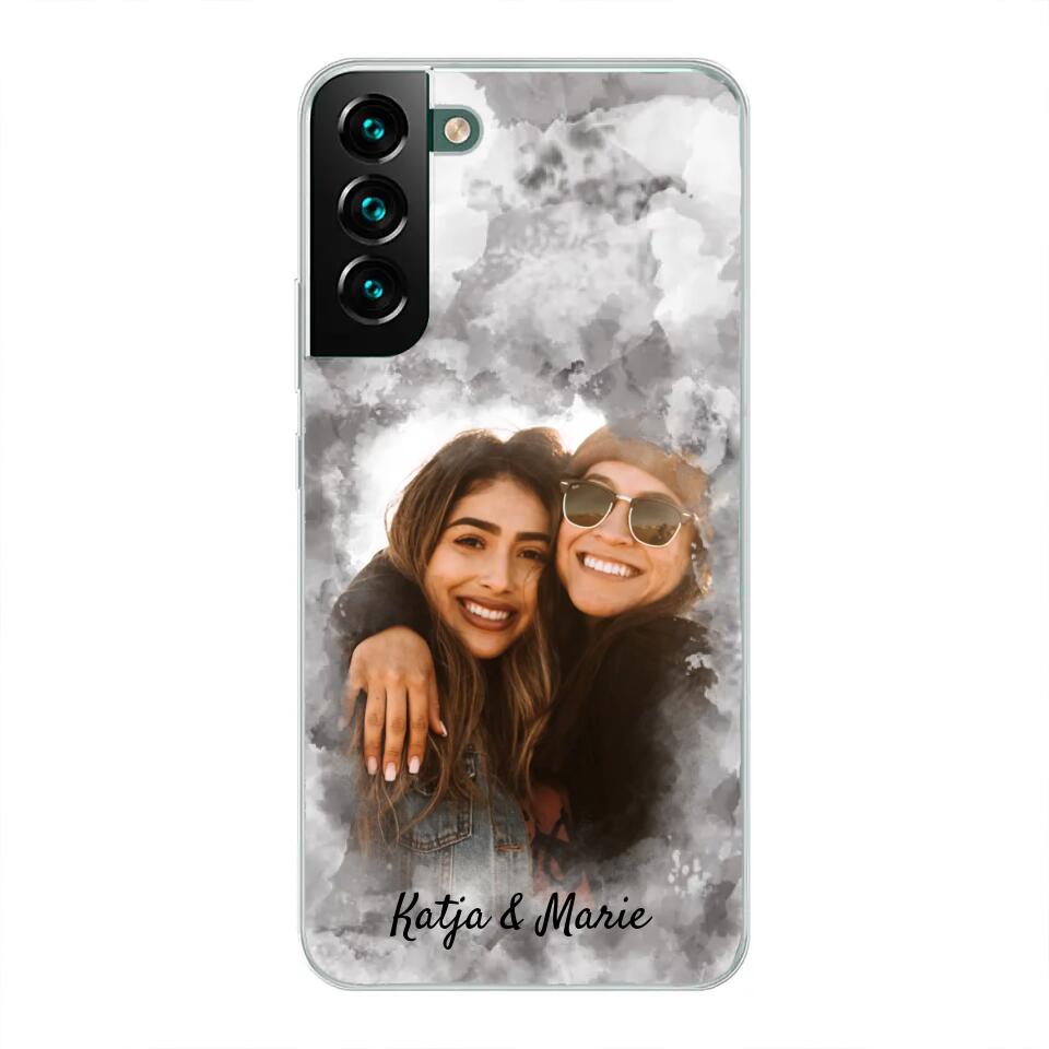 Jouw foto (waterverfstijl) - gepersonaliseerde telefoonhoesje