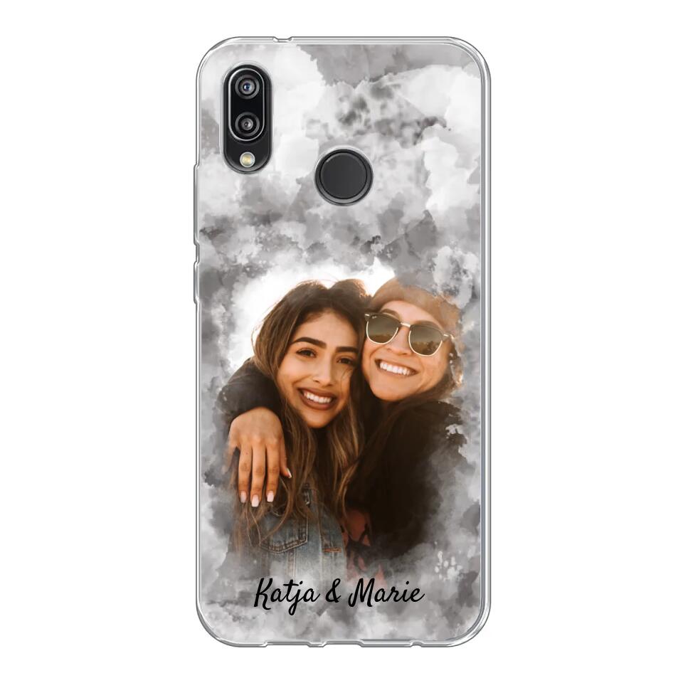 Jouw foto (waterverfstijl) - gepersonaliseerde telefoonhoesje