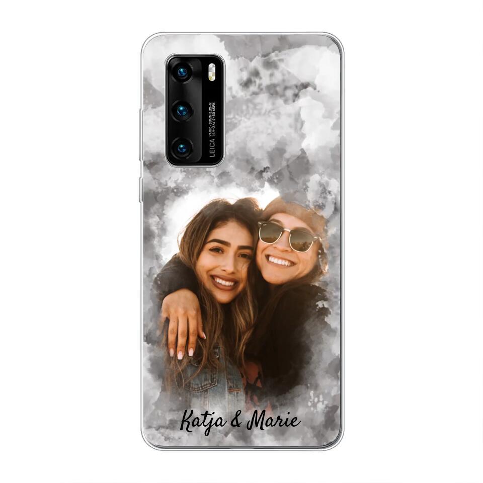 Jouw foto (waterverfstijl) - gepersonaliseerde telefoonhoesje