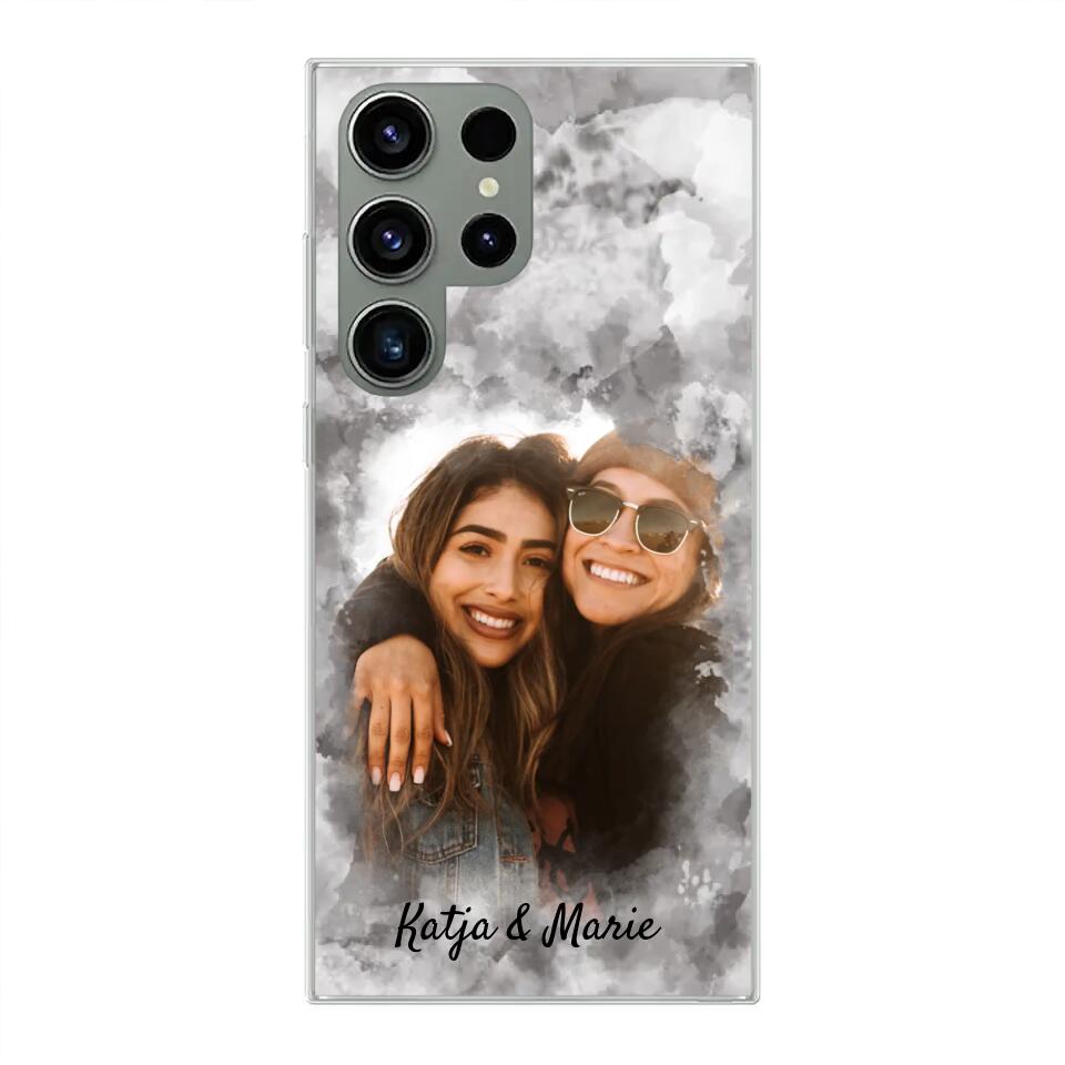 Jouw foto (waterverfstijl) - gepersonaliseerde telefoonhoesje