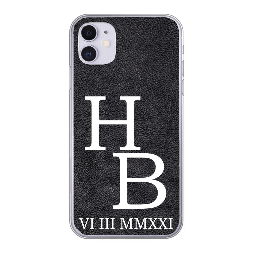 Jouw initialen - gepersonaliseerd telefoonhoesje
