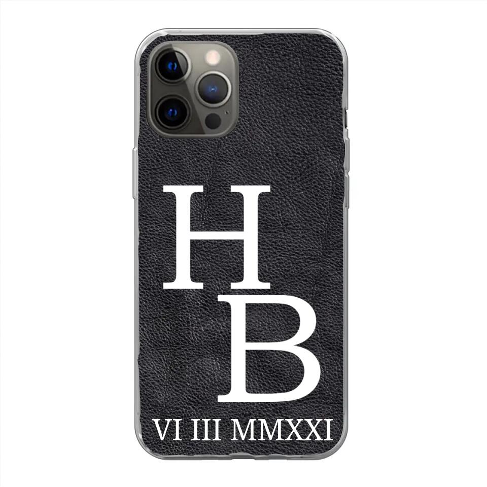Jouw initialen - gepersonaliseerd telefoonhoesje