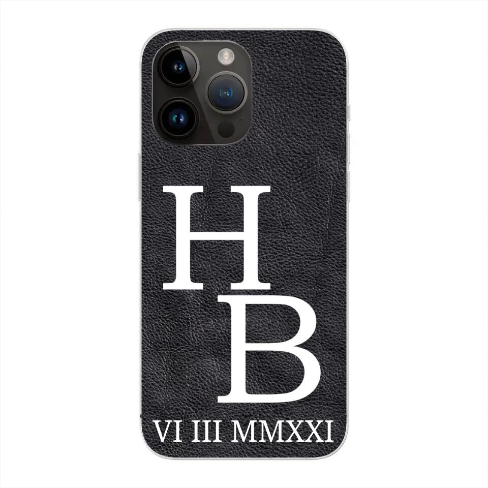 Jouw initialen - gepersonaliseerd telefoonhoesje