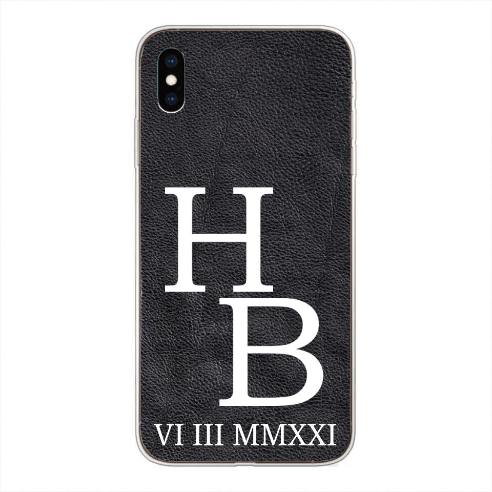 Jouw initialen - gepersonaliseerd telefoonhoesje