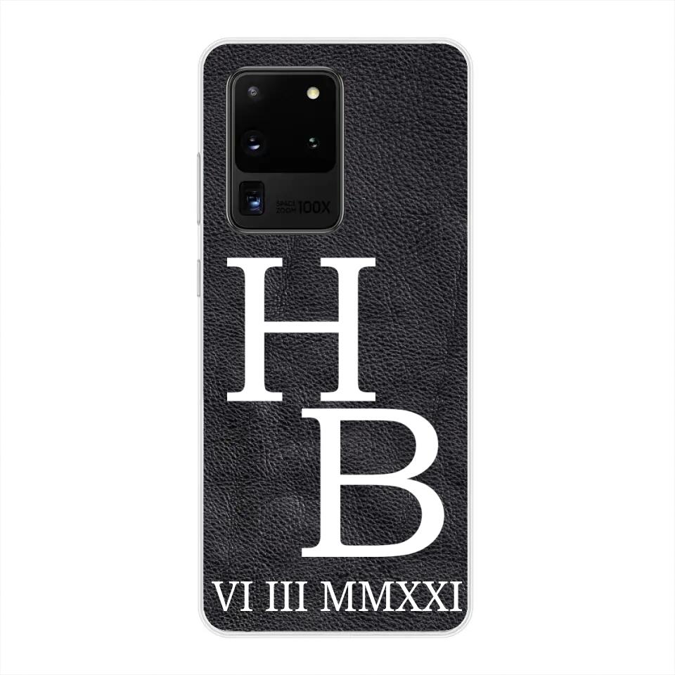 Jouw initialen - gepersonaliseerd telefoonhoesje