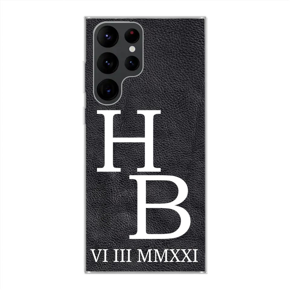 Jouw initialen - gepersonaliseerd telefoonhoesje