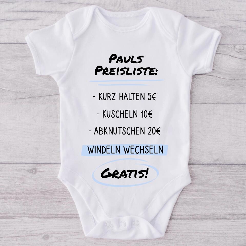 Gratis luierwissels - Gepersonaliseerde babyromper