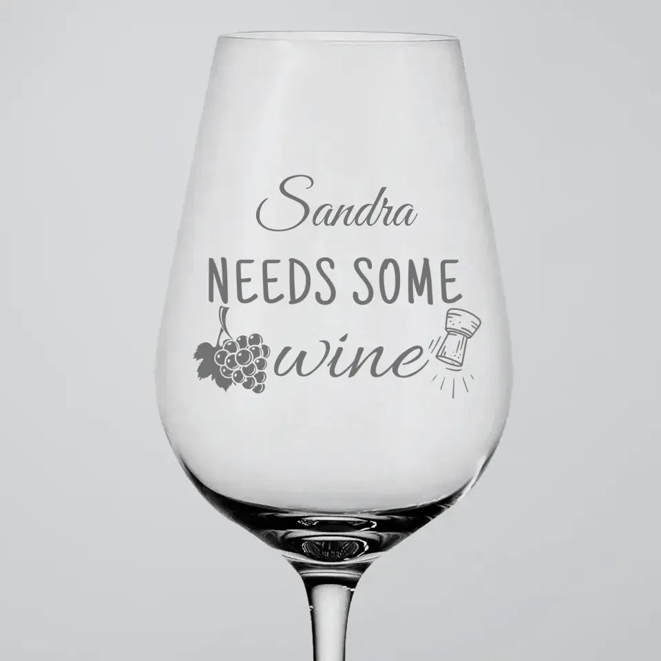 Some wine - Personalisiertes Weinglas