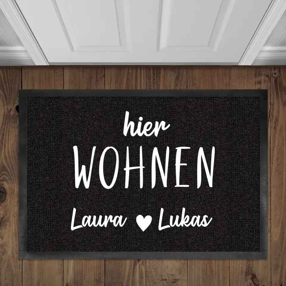 Woon hier - Gepersonaliseerde deurmat