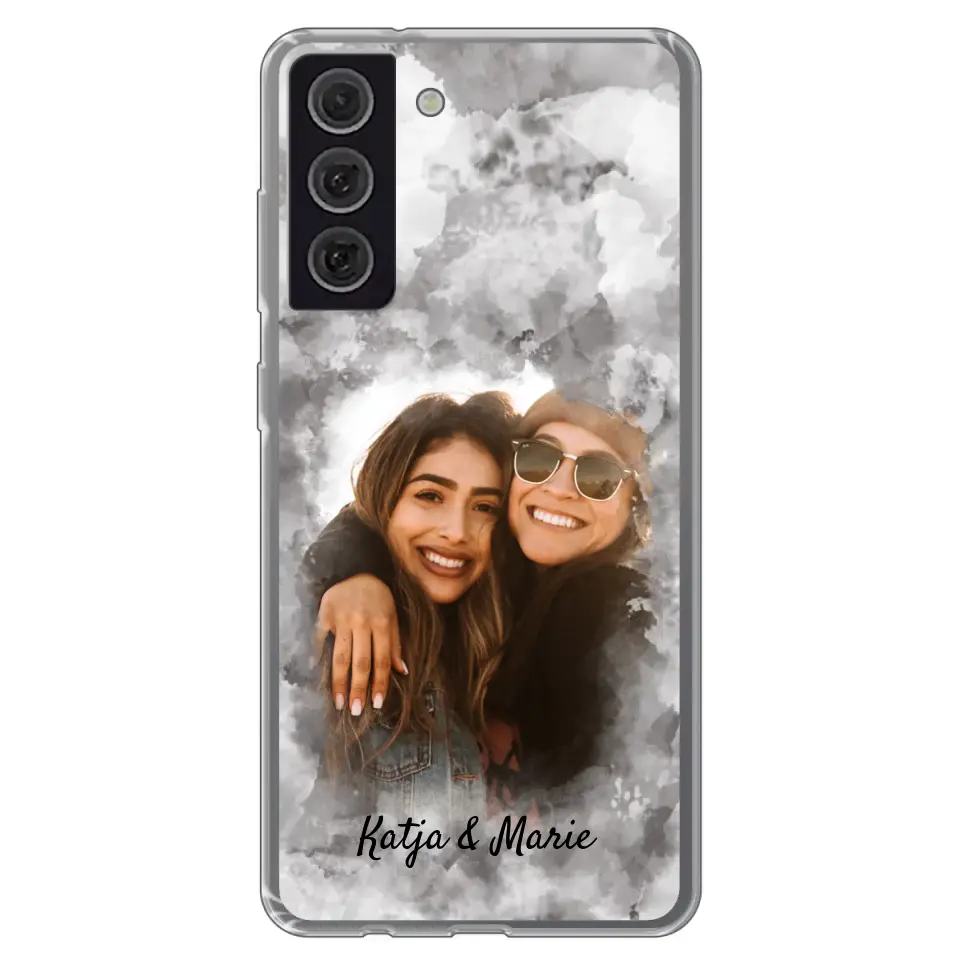 Jouw foto (waterverfstijl) - gepersonaliseerde telefoonhoesje