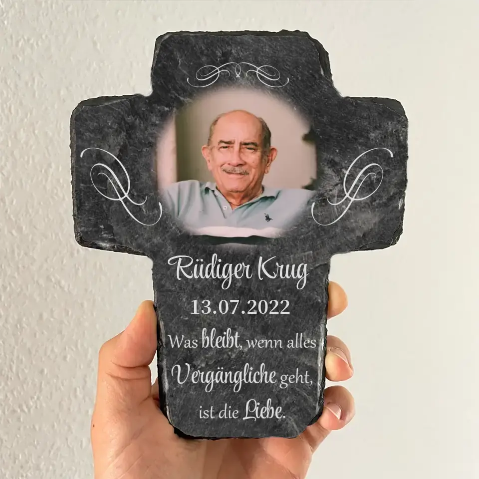 Ter nagedachtenis - gepersonaliseerd leistenen kruis