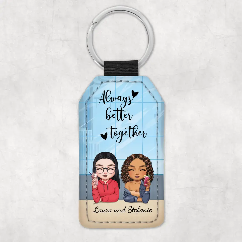 Office Besties - Gepersonaliseerde sleutelhanger