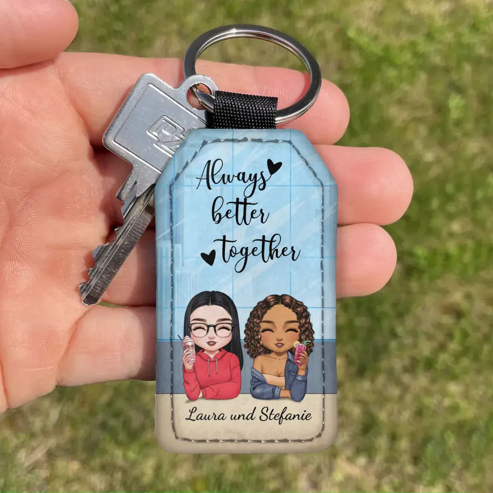 Office Besties - Gepersonaliseerde sleutelhanger