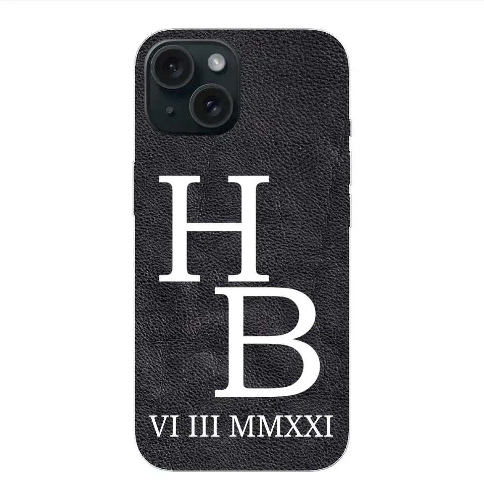 Jouw initialen - gepersonaliseerd telefoonhoesje