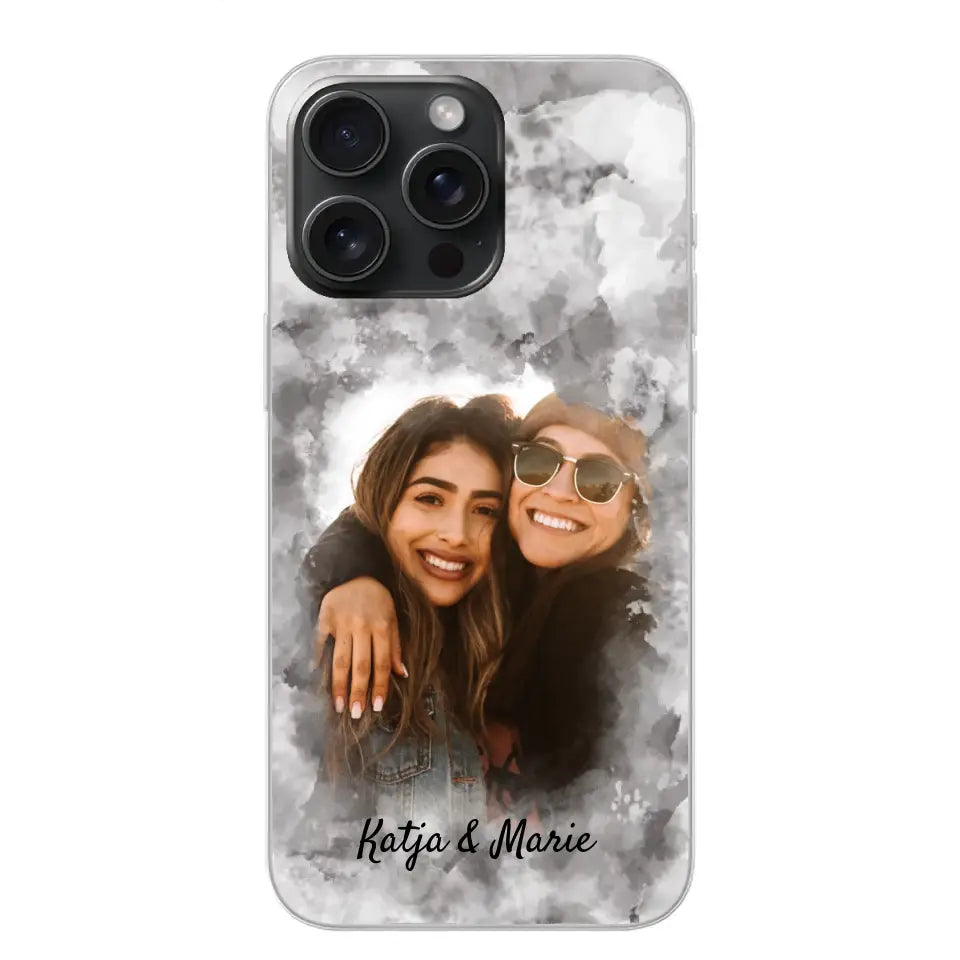 Jouw foto (waterverfstijl) - gepersonaliseerde telefoonhoesje
