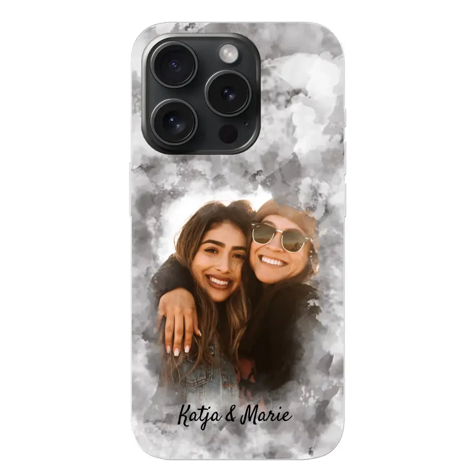 Jouw foto (waterverfstijl) - gepersonaliseerde telefoonhoesje