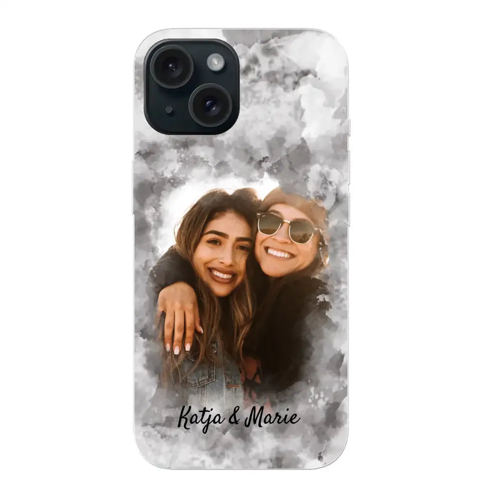 Jouw foto (waterverfstijl) - gepersonaliseerde telefoonhoesje
