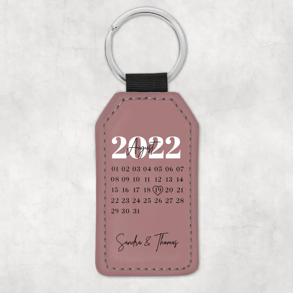 Onze dag - Gepersonaliseerde sleutelhanger