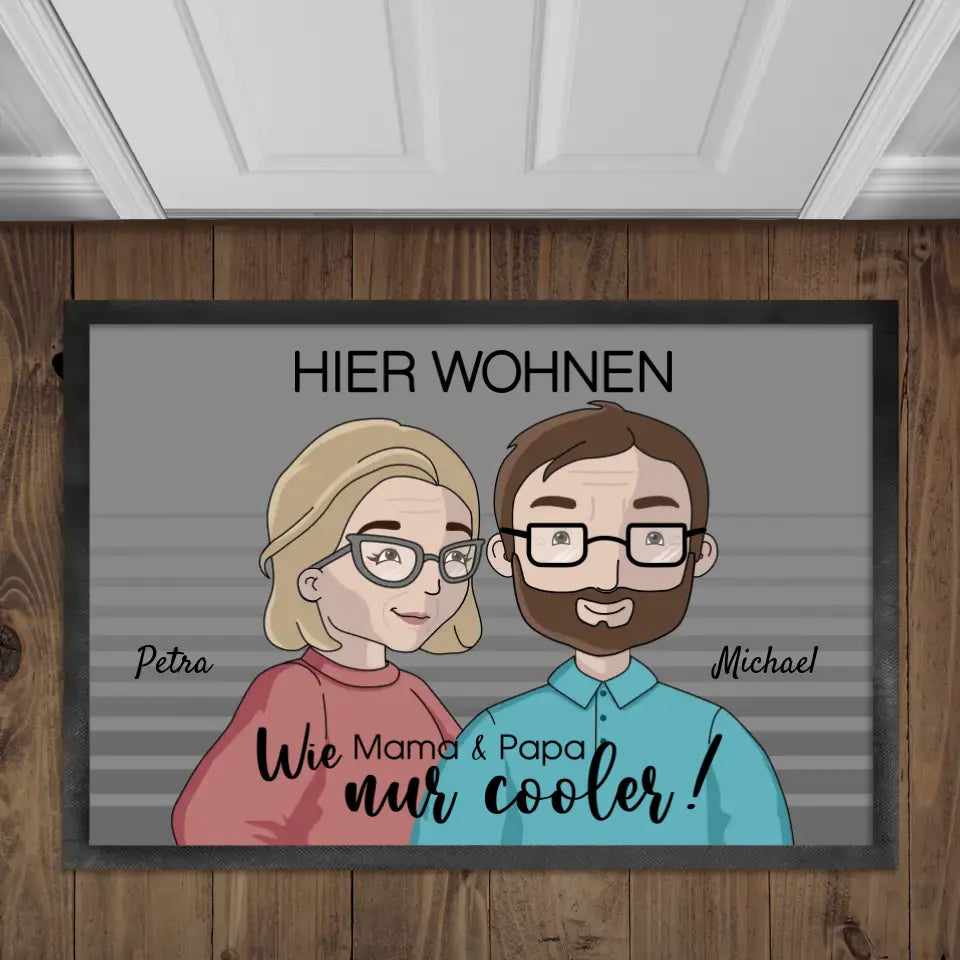 Ouderlijke regels eindigen hier - Gepersonaliseerde deurmat
