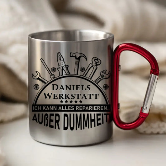 Außer Dummheit - Personalisierte Metall-Tasse