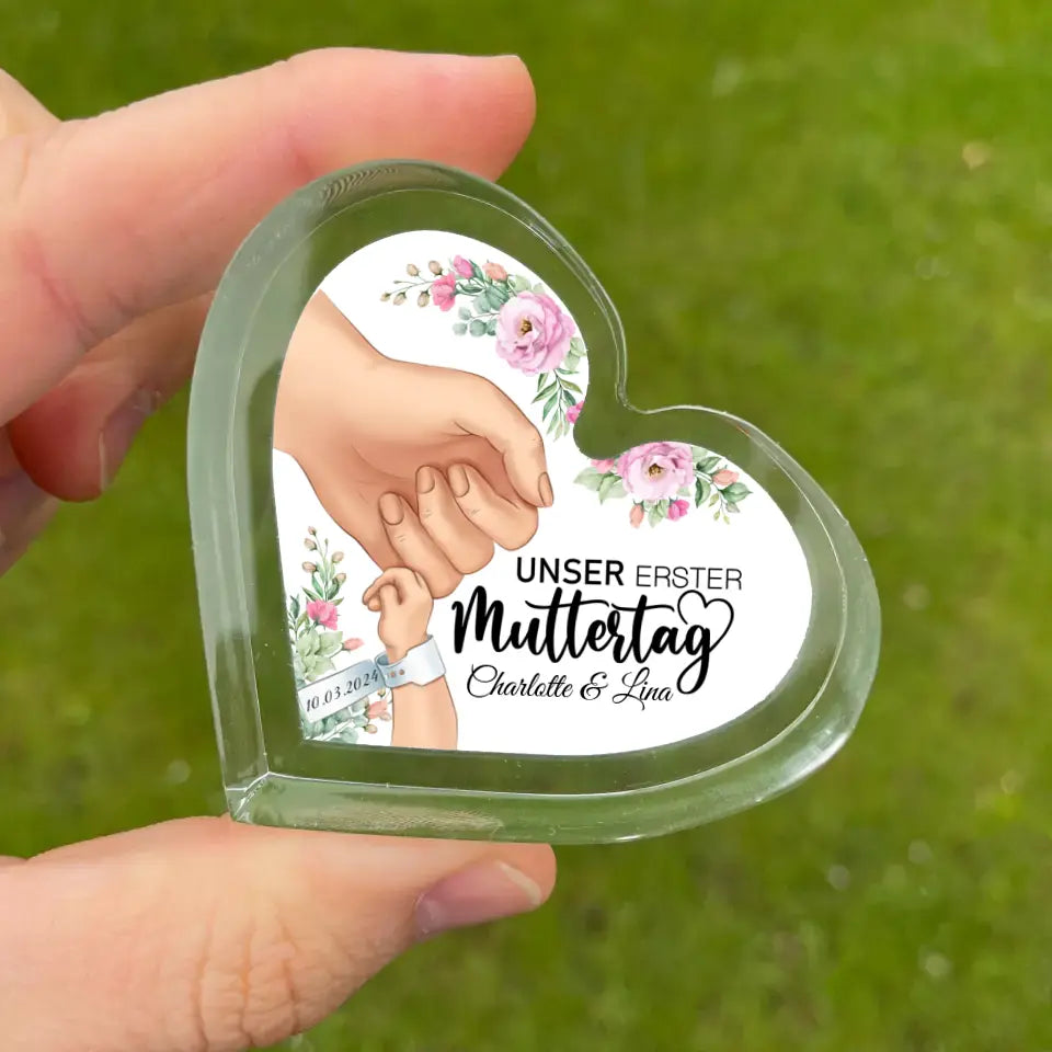Gedeelde Dag - Gepersonaliseerd hart van acryl