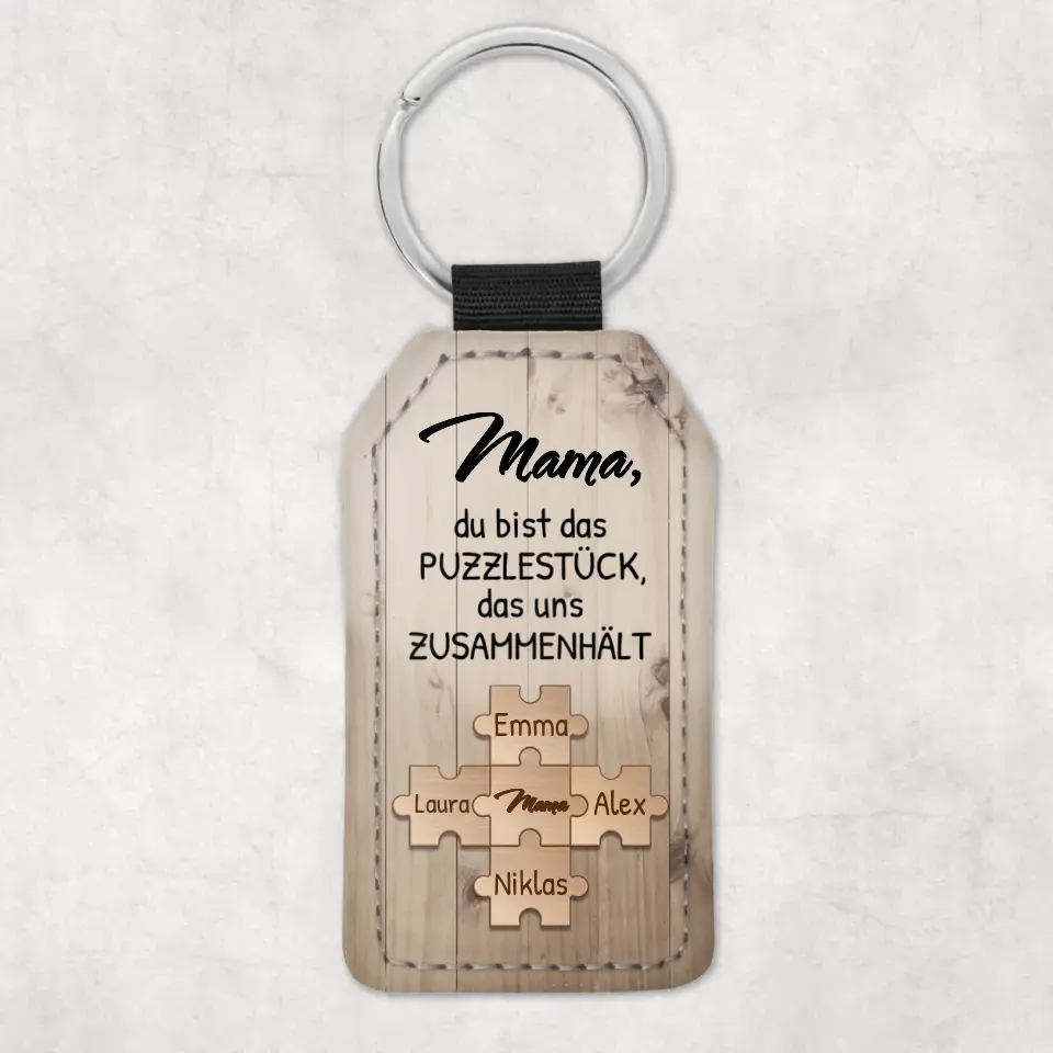Puzzelstukje - Gepersonaliseerde sleutelhanger