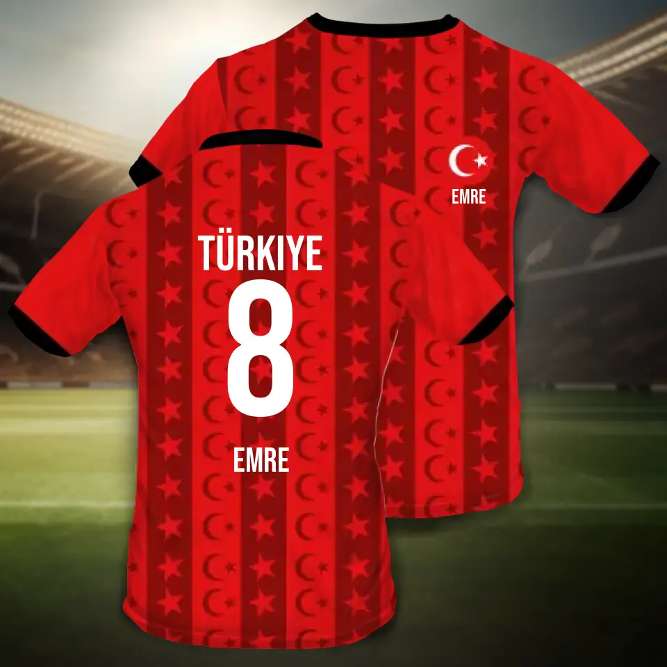 Turkije Jersey - Gepersonaliseerd T-shirt