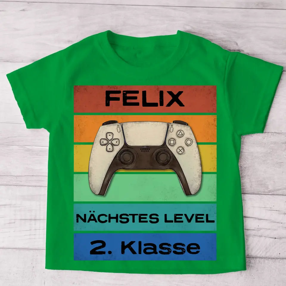 Level Up - Gepersonaliseerd kinder-T-shirt