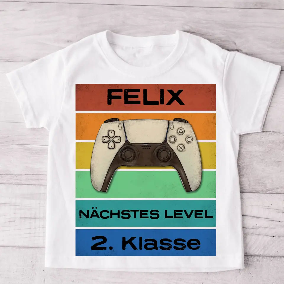 Level Up - Gepersonaliseerd kinder-T-shirt