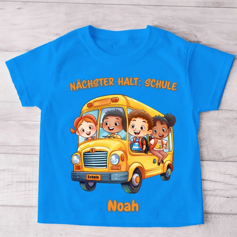Schoolbus - Gepersonaliseerd kinder-T-shirt