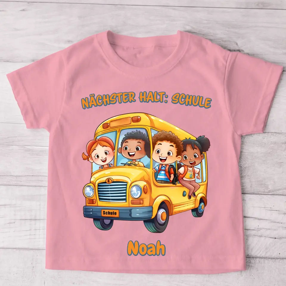 Schoolbus - Gepersonaliseerd kinder-T-shirt