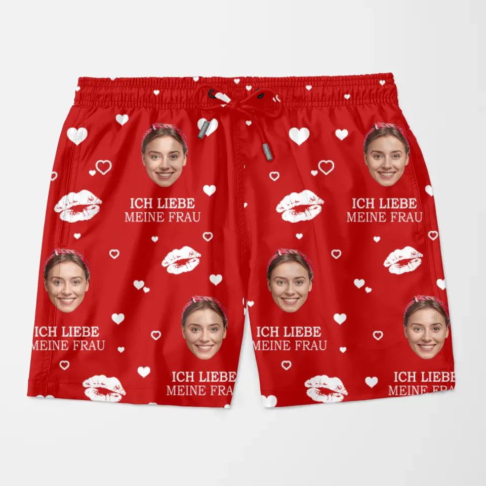 Ik hou van mijn vrouw - Gepersonaliseerde zwembroek