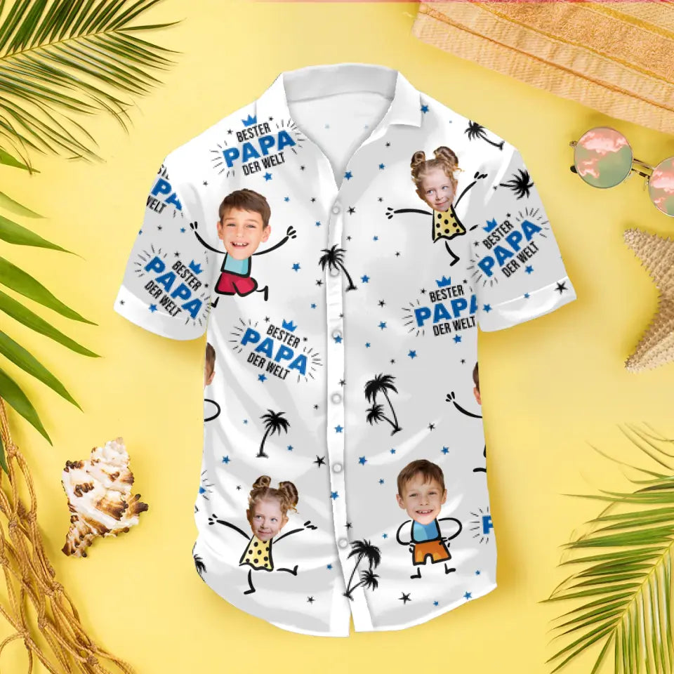 Kinderkunstwerk - Personalisiertes Hawaiihemd