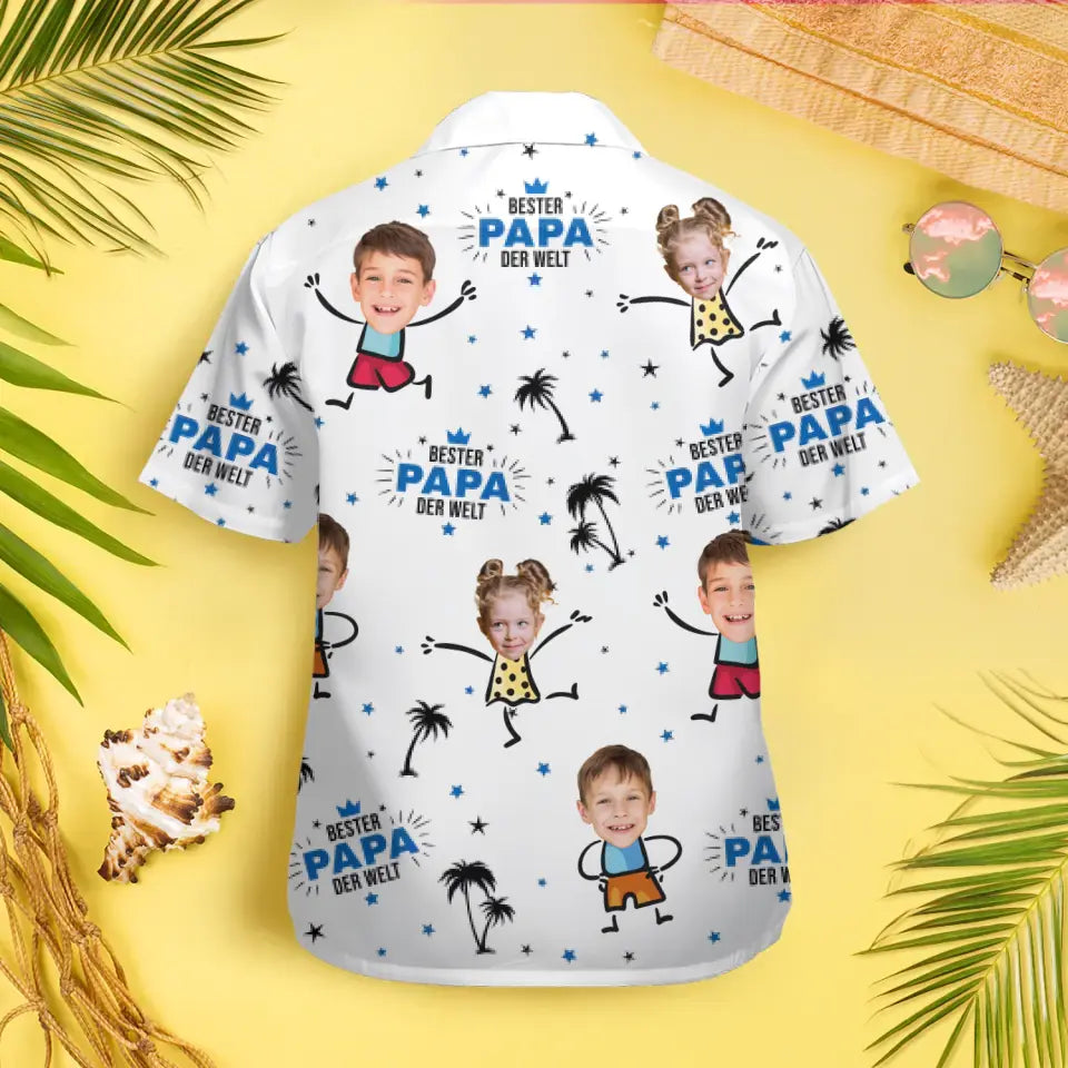Kinderkunstwerk - Personalisiertes Hawaiihemd