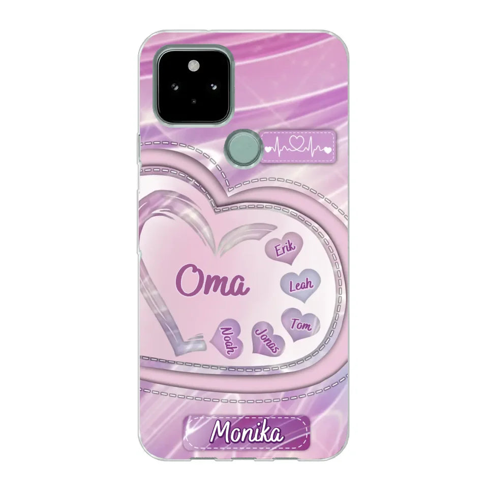 Glitterharten - gepersonaliseerde telefoonhoes